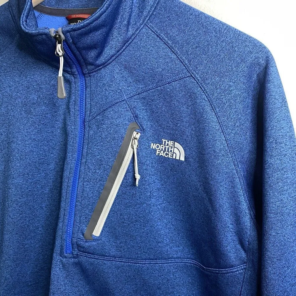 North Face Canyonlands‎ Men’s Large Blue Fleece 1/4 Quarter Zip Pullover Sweater